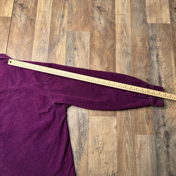 Vintage 90s Y2K Disney Corduroy Shirt Women's Large Purple Winnie The Pooh 4737 - Picture 10 of 12